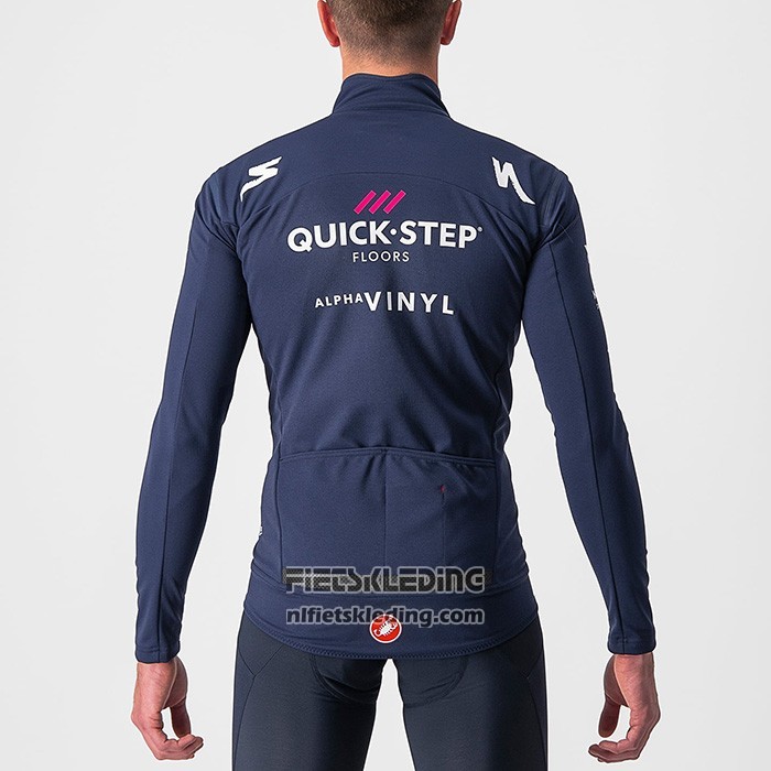 2022 Fietskleding Deceuninck Quick Step Donker Blauw Lange Mouwen en Koersbroek